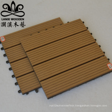 WPC Decking Antiseptic Wood Flooring, Wood Plastic Composite PE Outdoor Decking Flooring 300*300mm